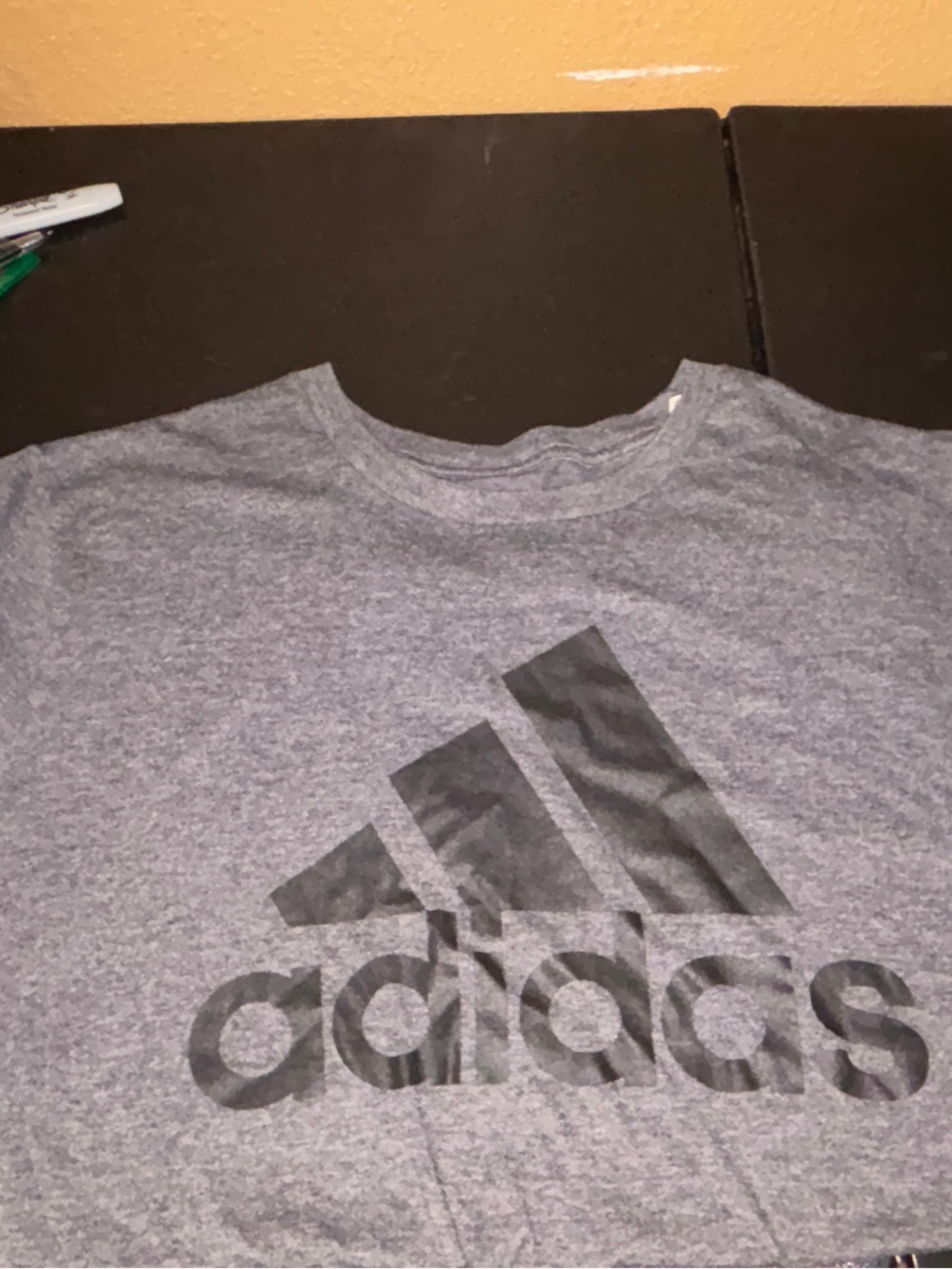 adidas mens Grey Logo T-Shirt